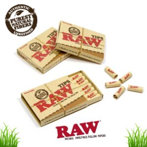 RAW | Natural Pre-Rolled Filter Tips | Bundle of 3